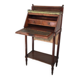 Very small 19th century sloping desk in mahogany and mahogany veneer