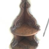 Old carved wooden shelf 75cm