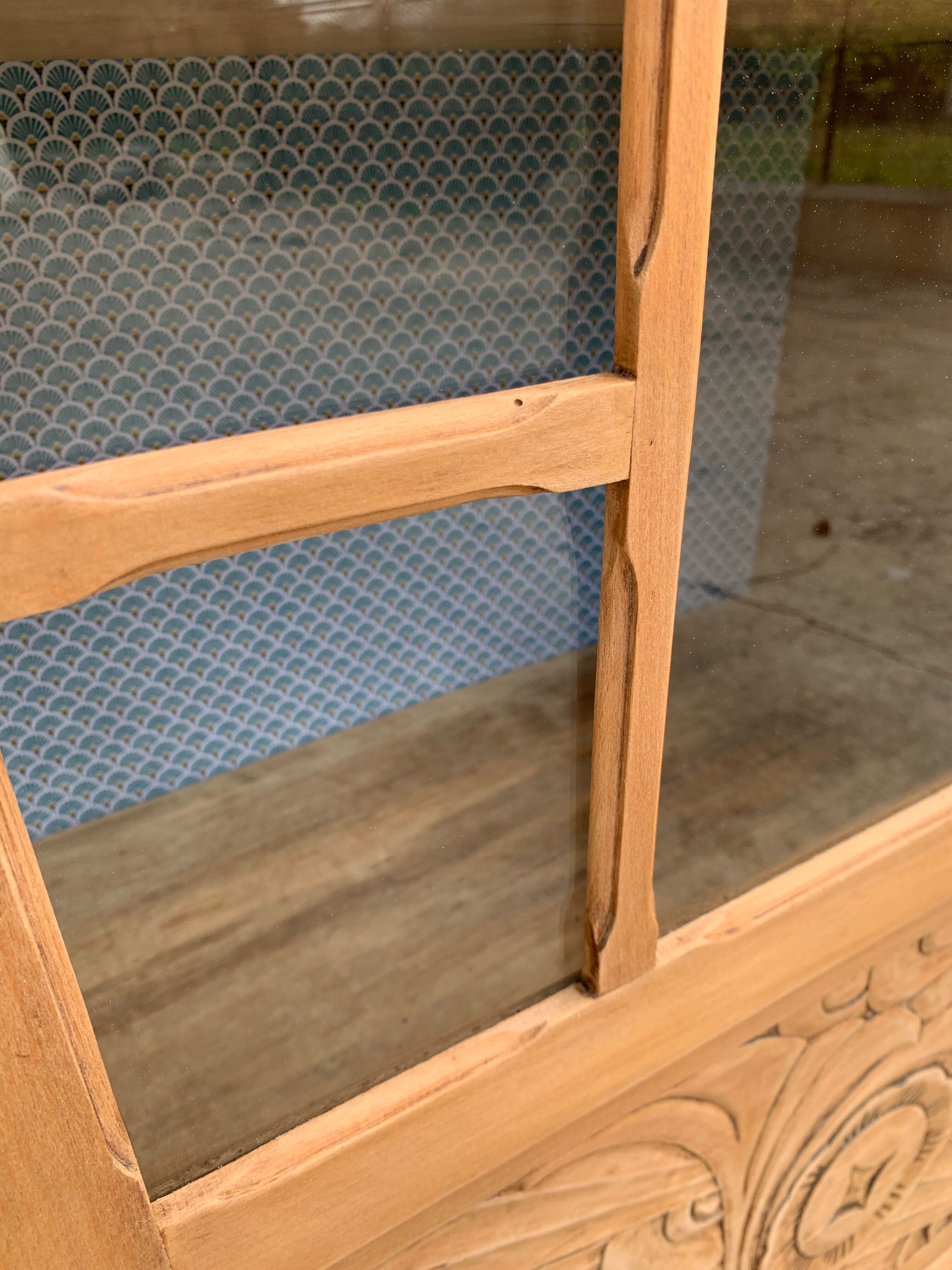 Art deco glass-glazed parisian wardrobe