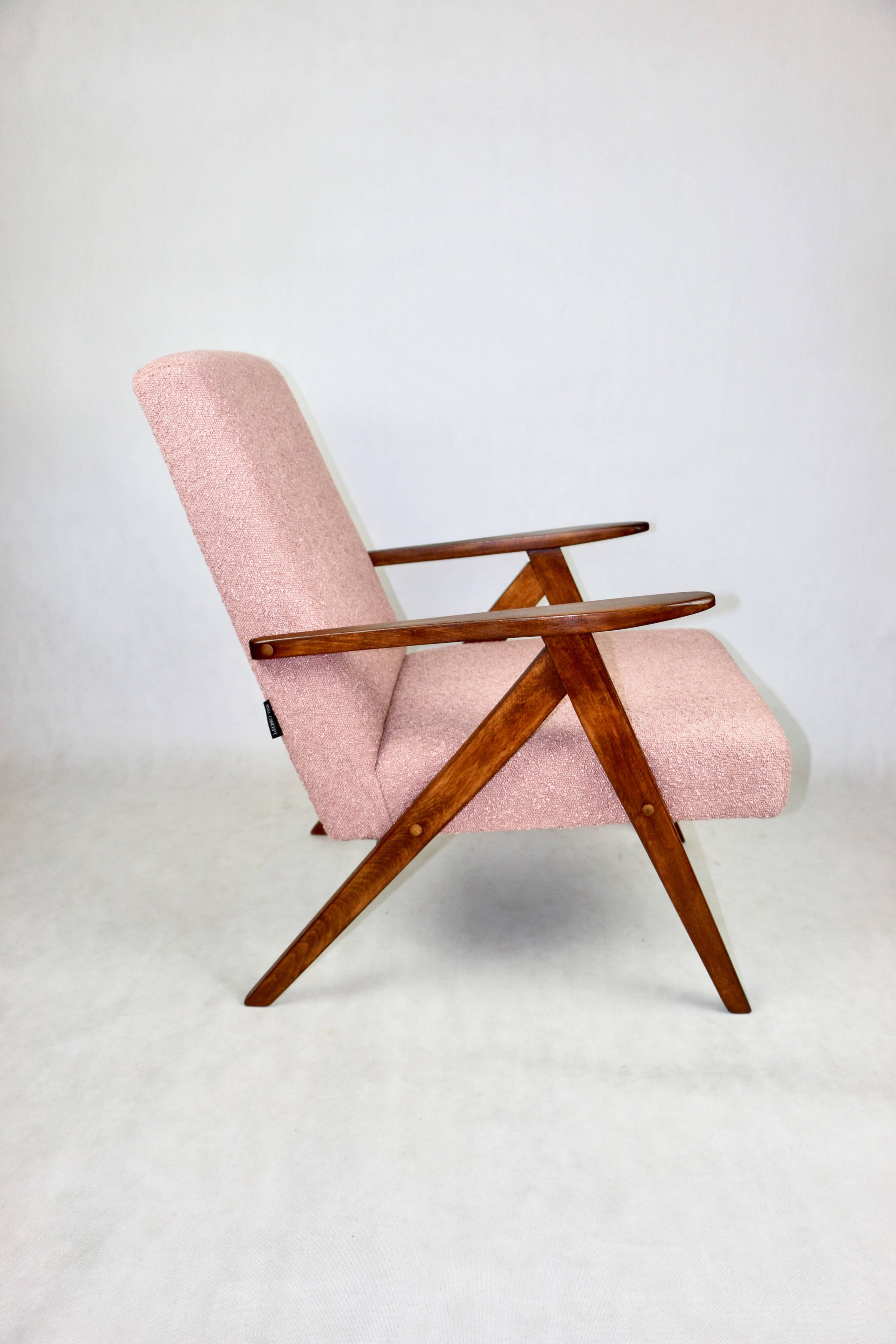 Vintage armchair B-310 VAR pink structural boucle 1970s - 2 pieces available