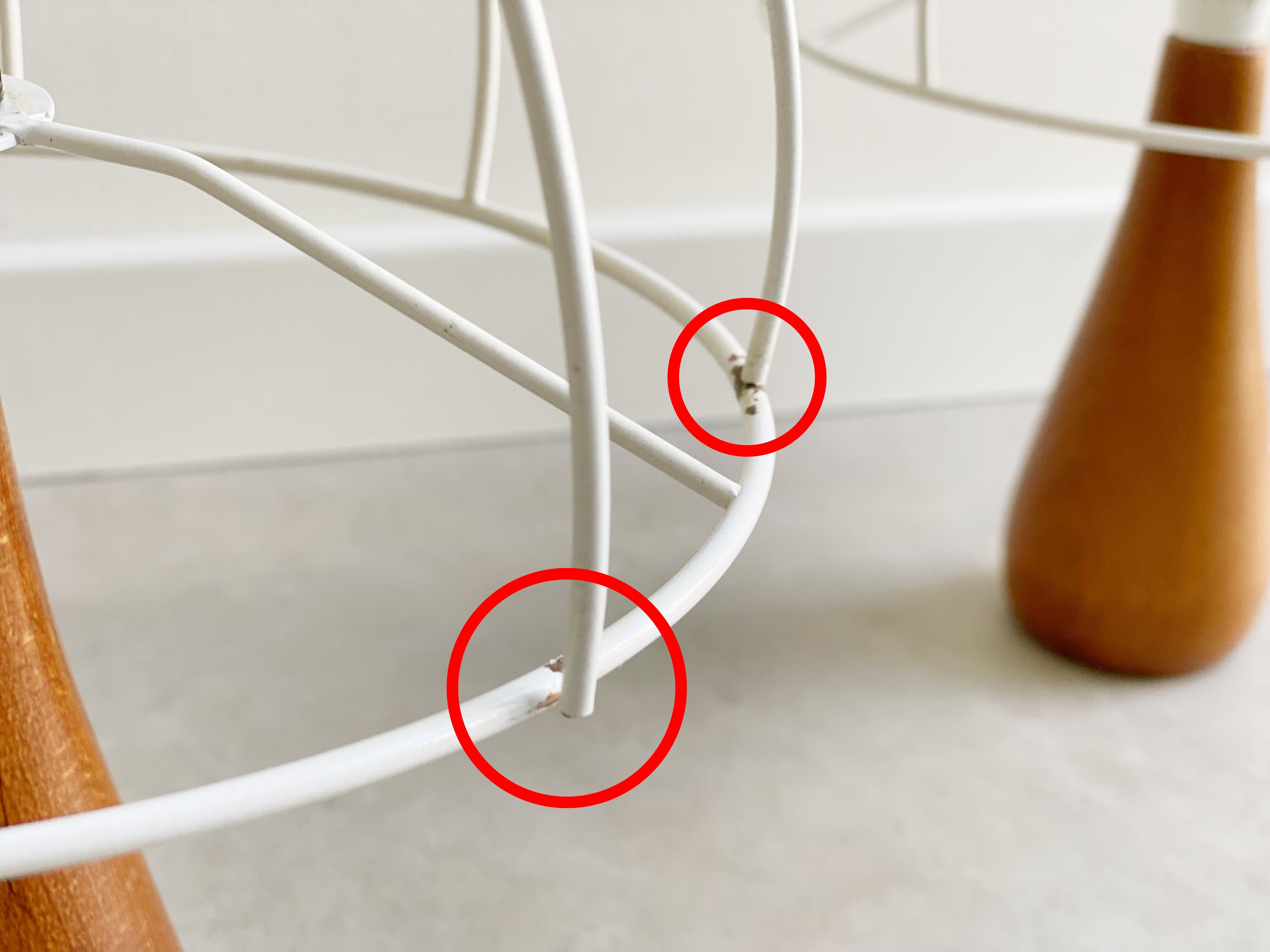 Set of 2 vintage teak table lamps / lamp bases