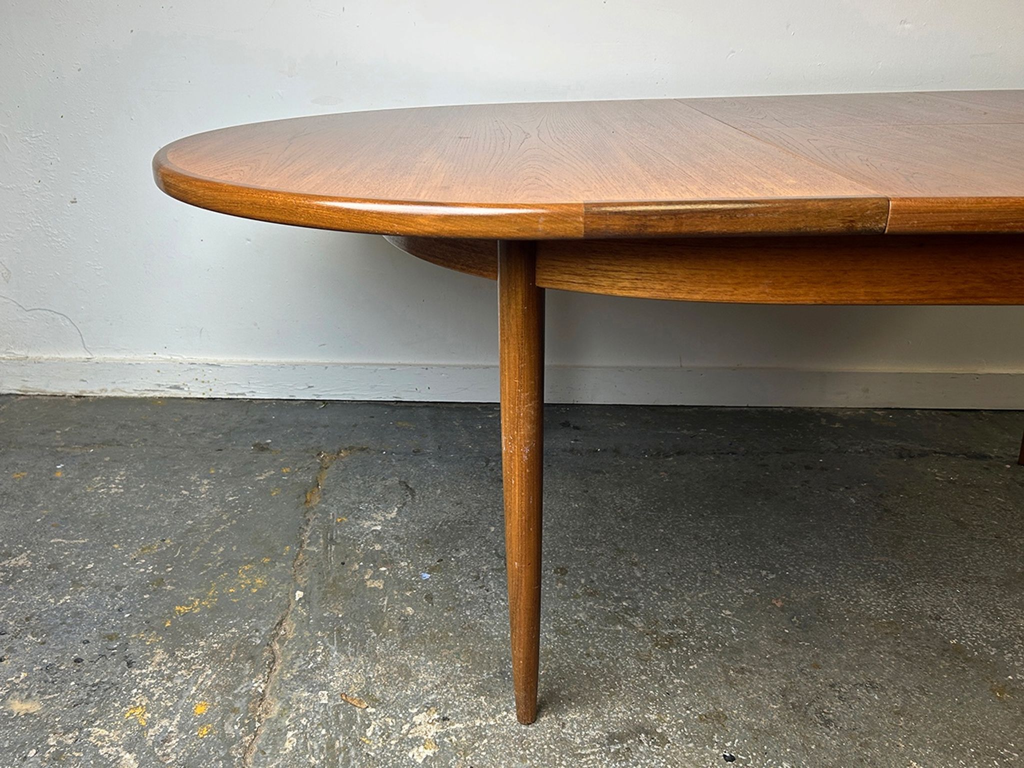 G Plan Fresco Mid Century Teak Extending Oval Dining Table Late 1960s 1970s