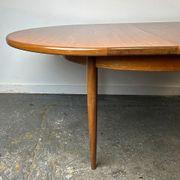 G Plan Fresco Mid Century Teak Extending Oval Dining Table Late 1960s 1970s