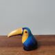 Salière vintage forme oiseau toucan barbotine
