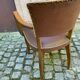 Art Deco bridge armchairs in leather from the 1950s.