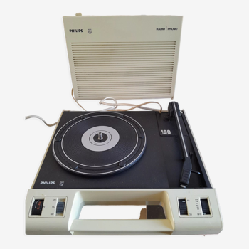 Ancien tourne disque philips 190phono et radio vintage