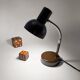 Chocolate desk lamp Veb Narva 1970s