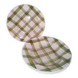 Assiettes écossais vertes Moulin des Loups