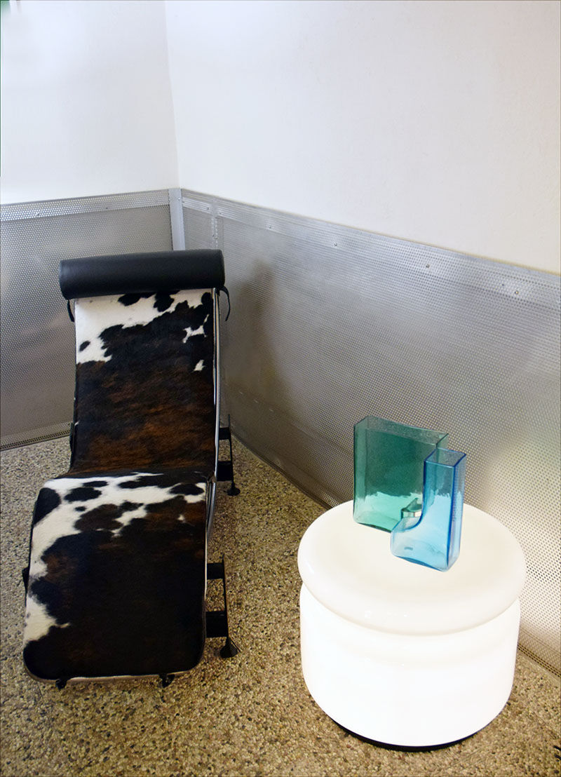 Leucos blown glass lighting coffee table, 1970s