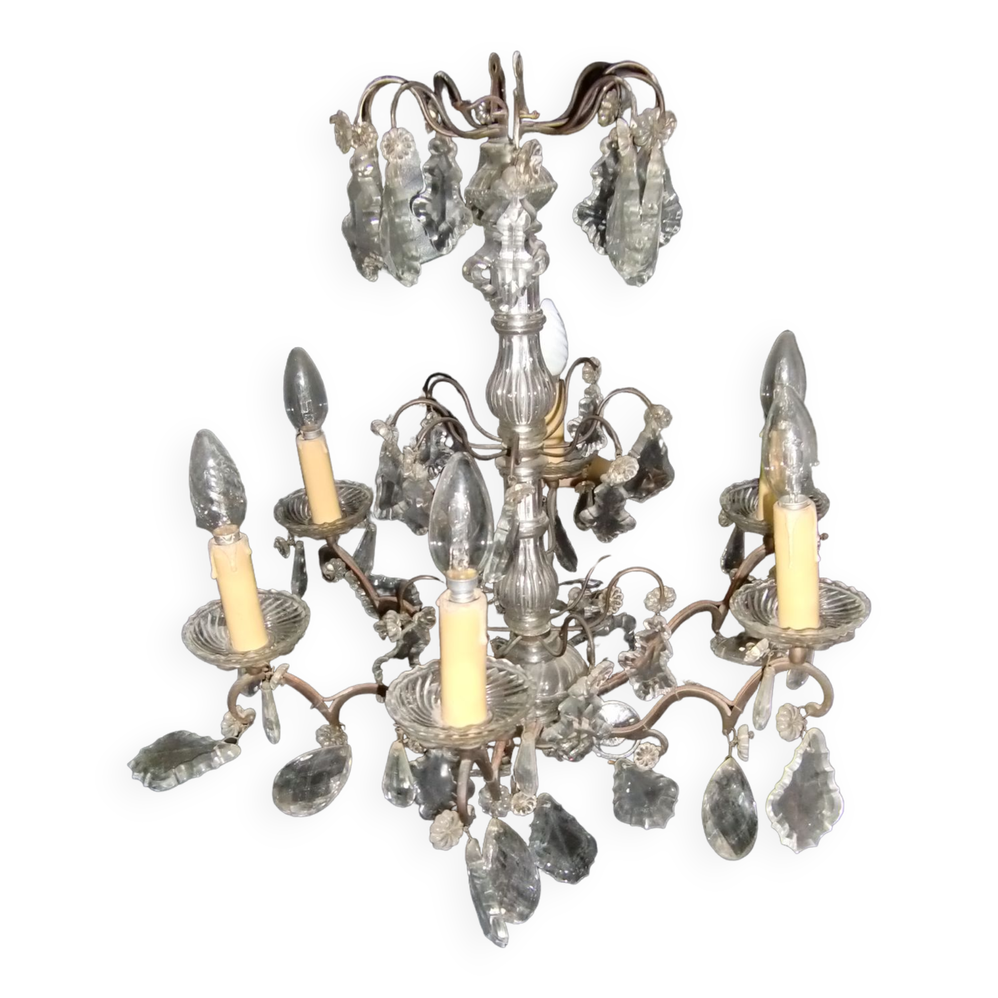 Lustre en cristal blanc
