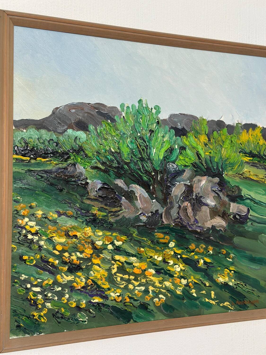 Swedish oil on canvas – “flowers” by lars "bjönni" andersson