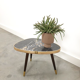 Vintage table with brass and marble formica top