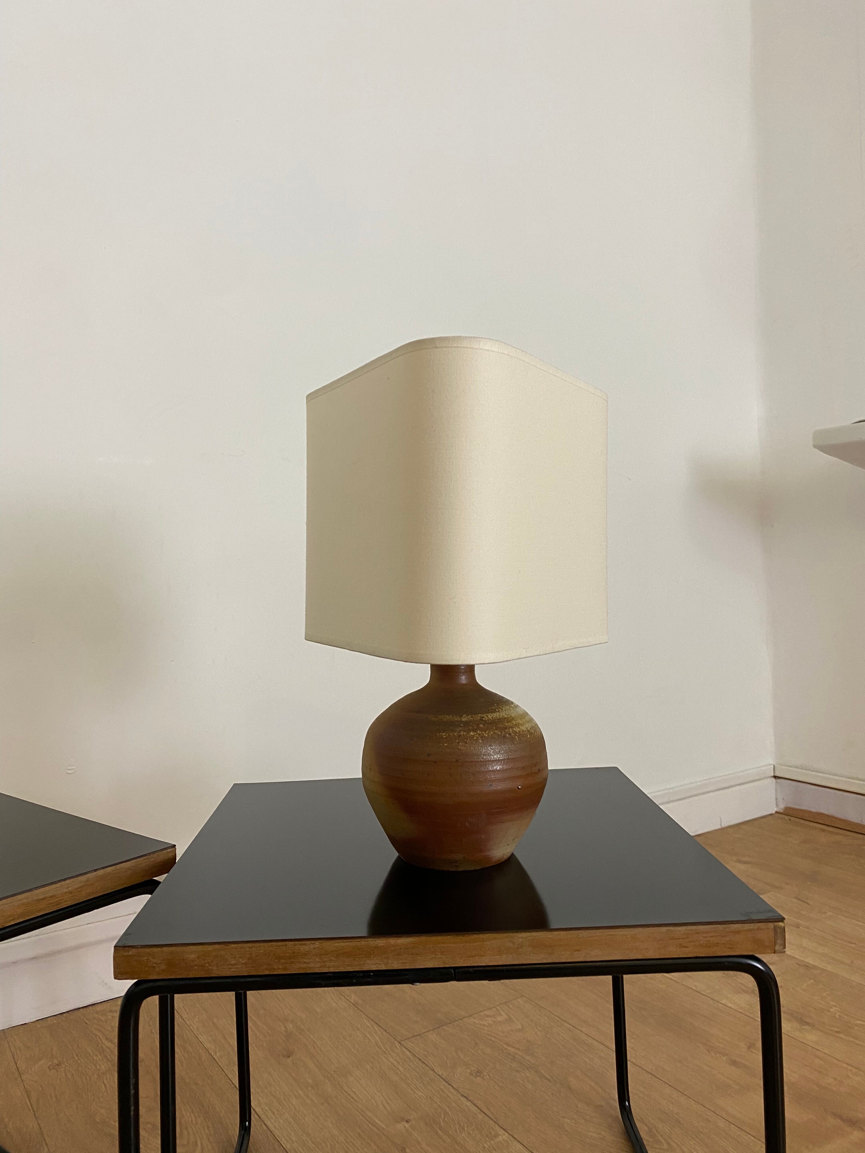 Vintage stoneware lamp