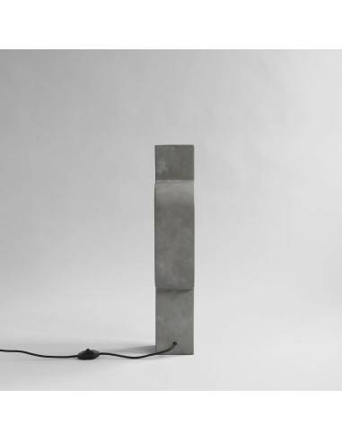 Table lamp, large model - dark gray, ceramic, contemporary work.