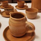 Coffee service or tea in Sarguemine sandstone from the 'Art Workshop of Lorraine'