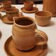 Coffee service or tea in Sarguemine sandstone from the 'Art Workshop of Lorraine'