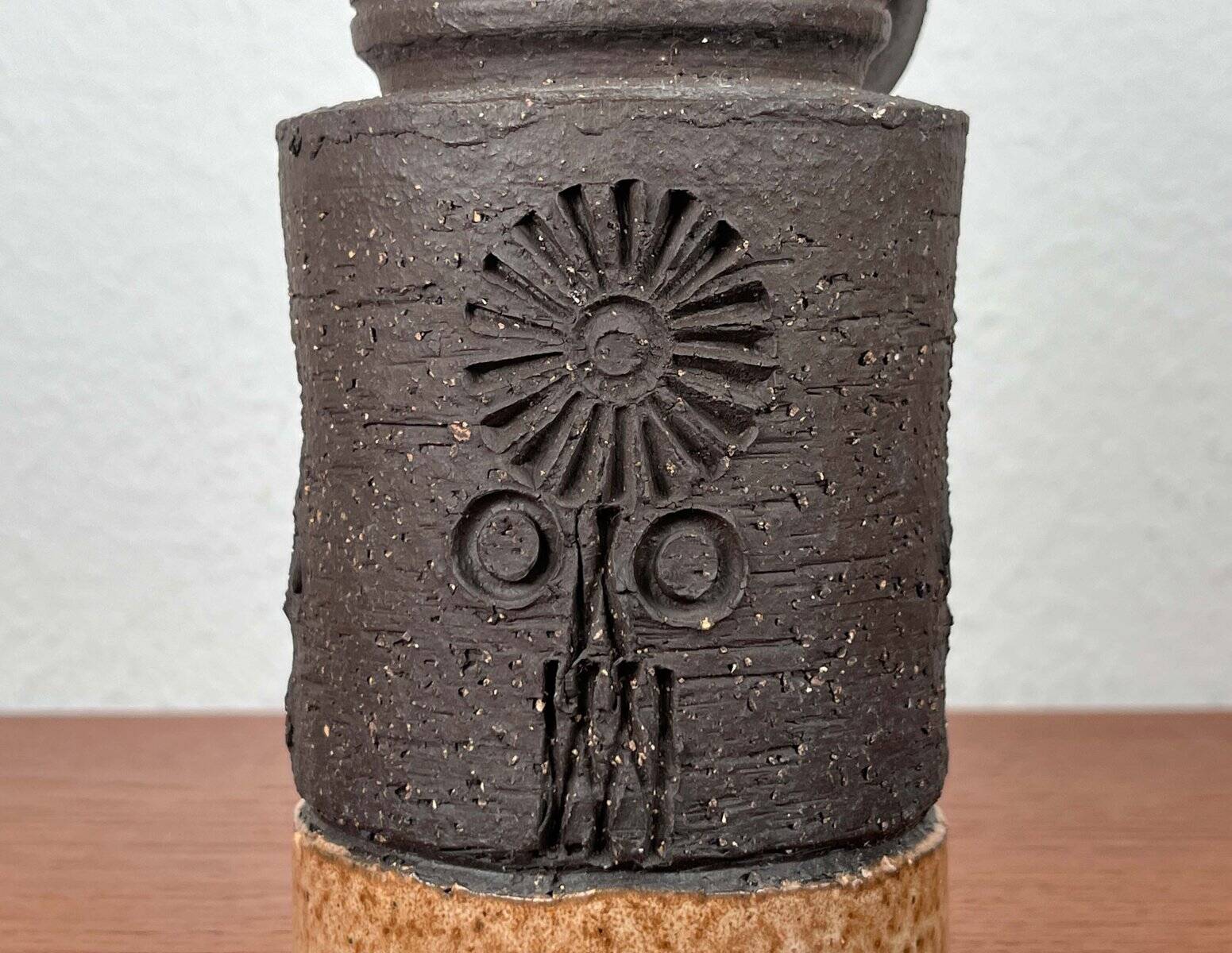 Vase en céramique de studio danois du milieu du siècle, années 1960