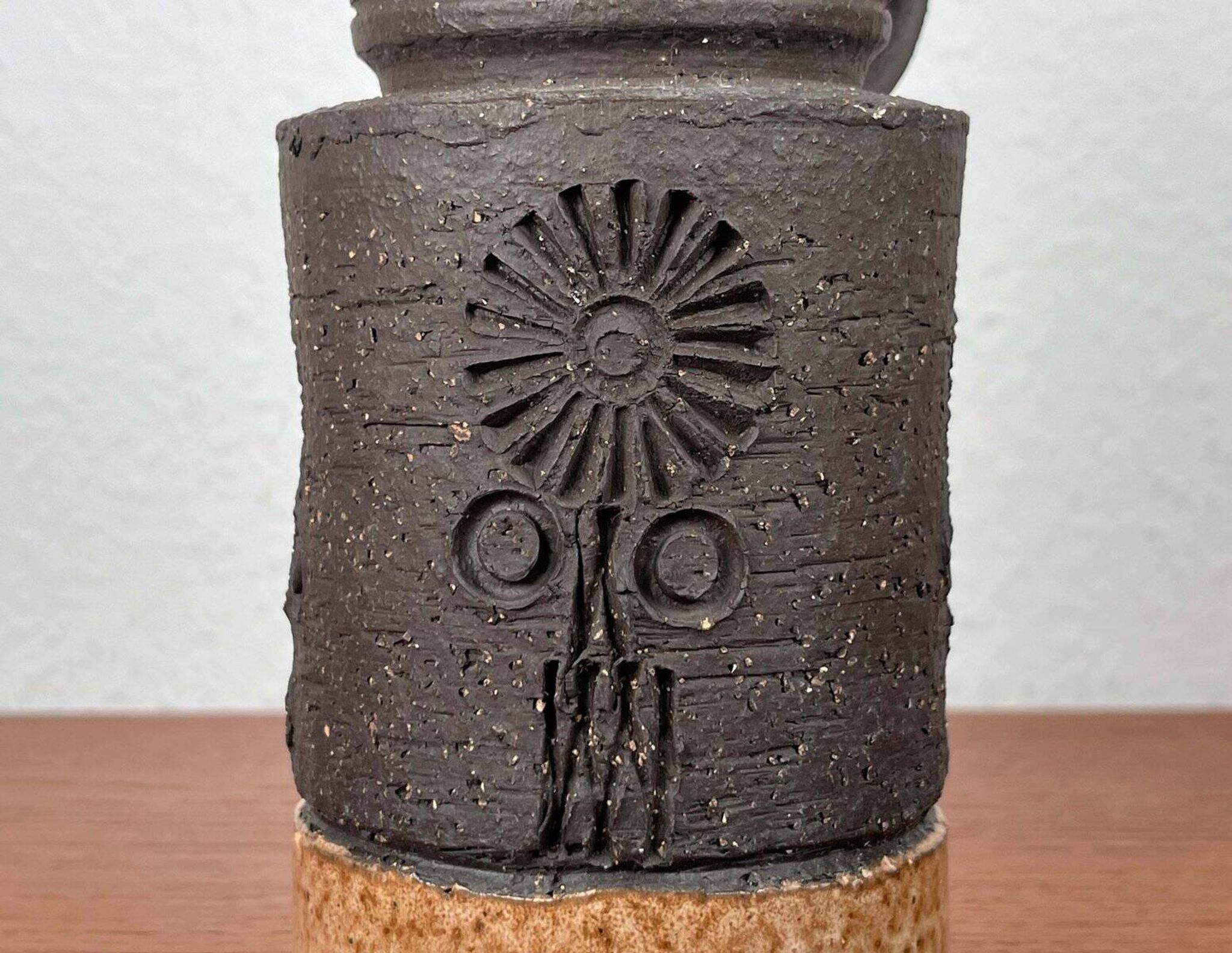 Mid-century Danish studio ceramic vase from the 1960s.