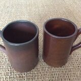 2 stoneware mugs