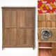 Armoire parisienne art déco 1930 penderie démontable bois brut