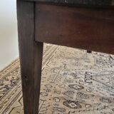Antique 1900s rustic farmhouse coffee table two drawers