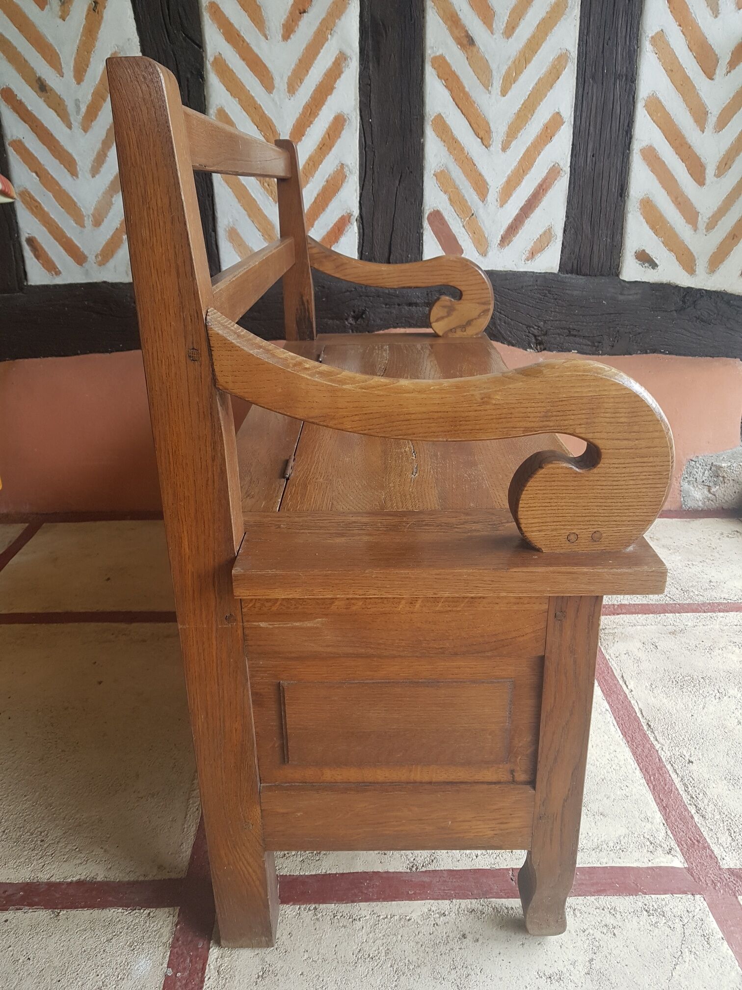 Bench bench chest solid oak wood