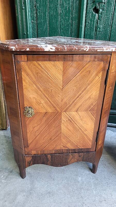 Pair of corner cabinets louis xvi corner furniture from the 18th century with a top ma