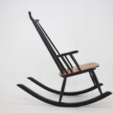 1960s Varjosen Puunjalostus Beech Rocking Chair, Finland