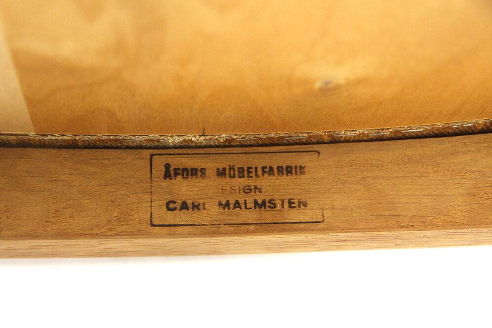 Set of 4 "Herregården" chairs, Carl Malmsten, Sweden, 1960