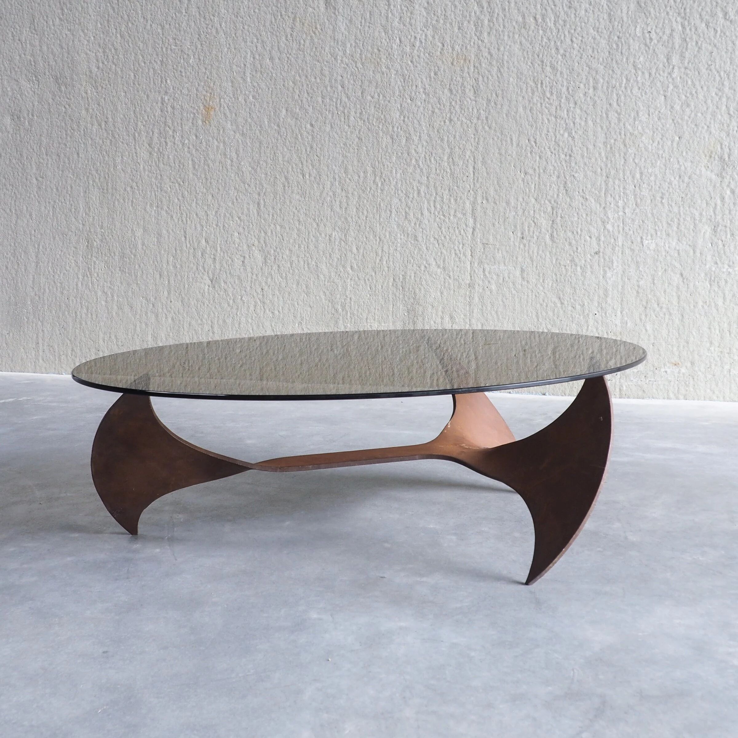 Propeller oval coffee table by Knut Hesterberg for Ronald Schmitt