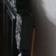 Miroir Louis XIII bois noir 38 X 60