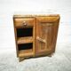 Art deco wood and marble bedside table