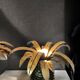 Pineapple-shaped lamp. in the "jansen of the 70s" style in metal.