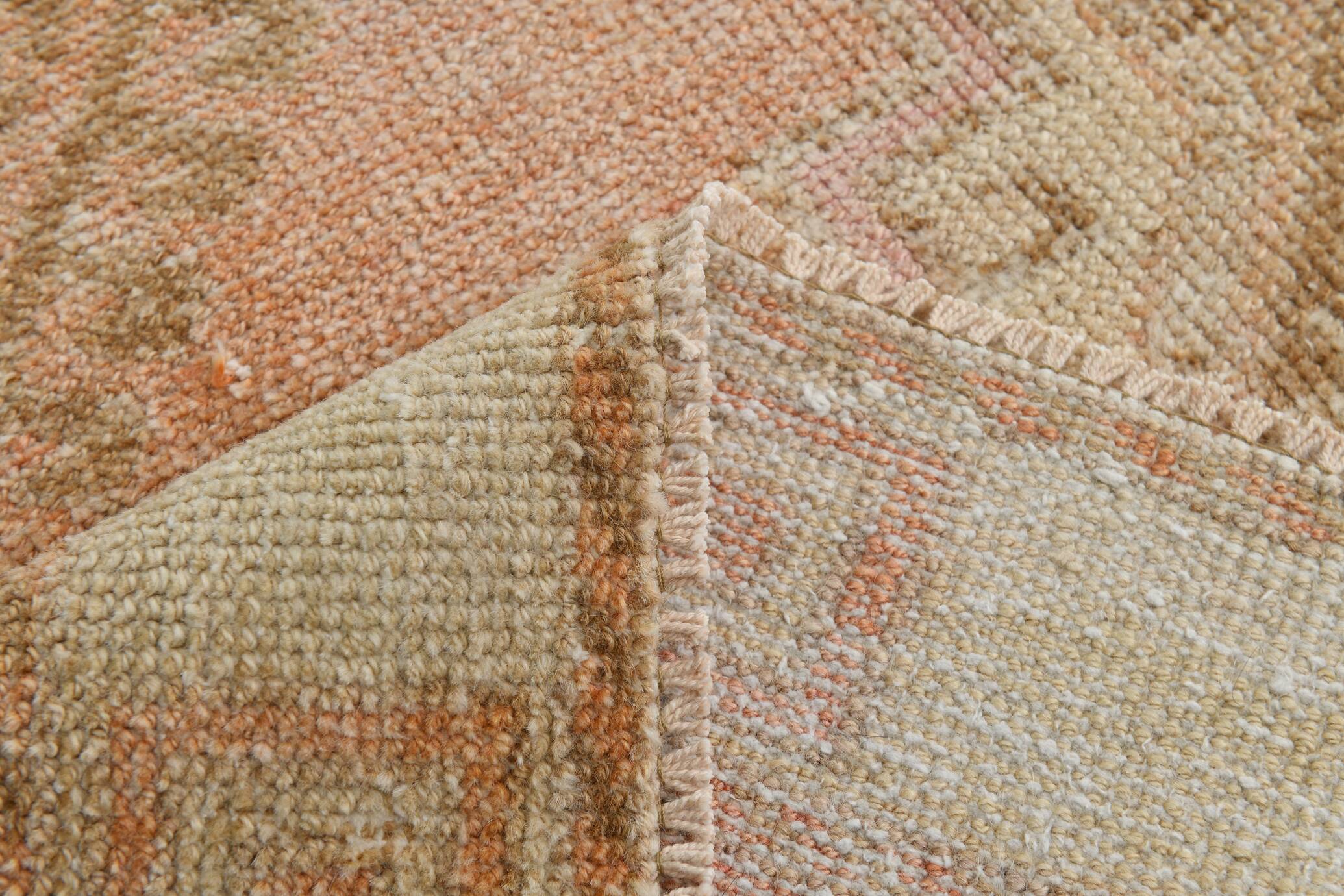 Vintage Runner Rug, 3x13 Long Faded Rug, Runner Rug, 84x398Cm