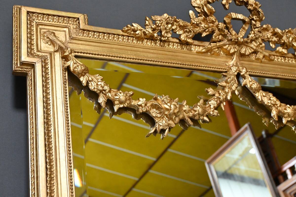 Gilded Wood Mirror, Louis XVI Style – Part 2 of the 19th Century