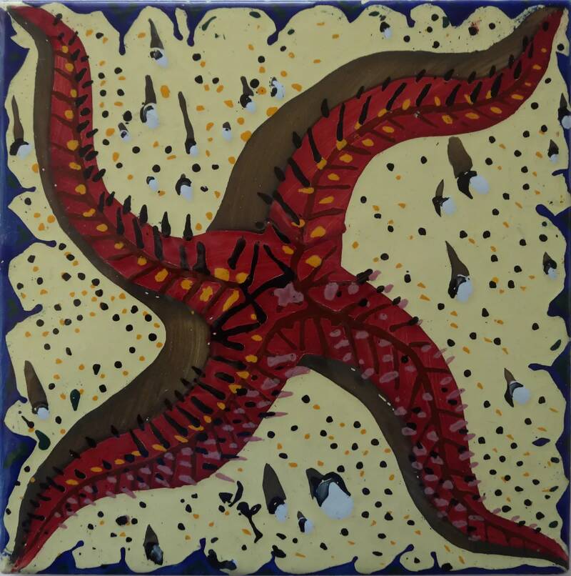 Salvador Dali: Red Starfish - Original Signed Ceramic