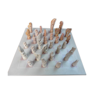 carved stone chess