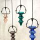 Set of 5 suspensions stalactite in stained glass vintage Nanny Still McKinney
