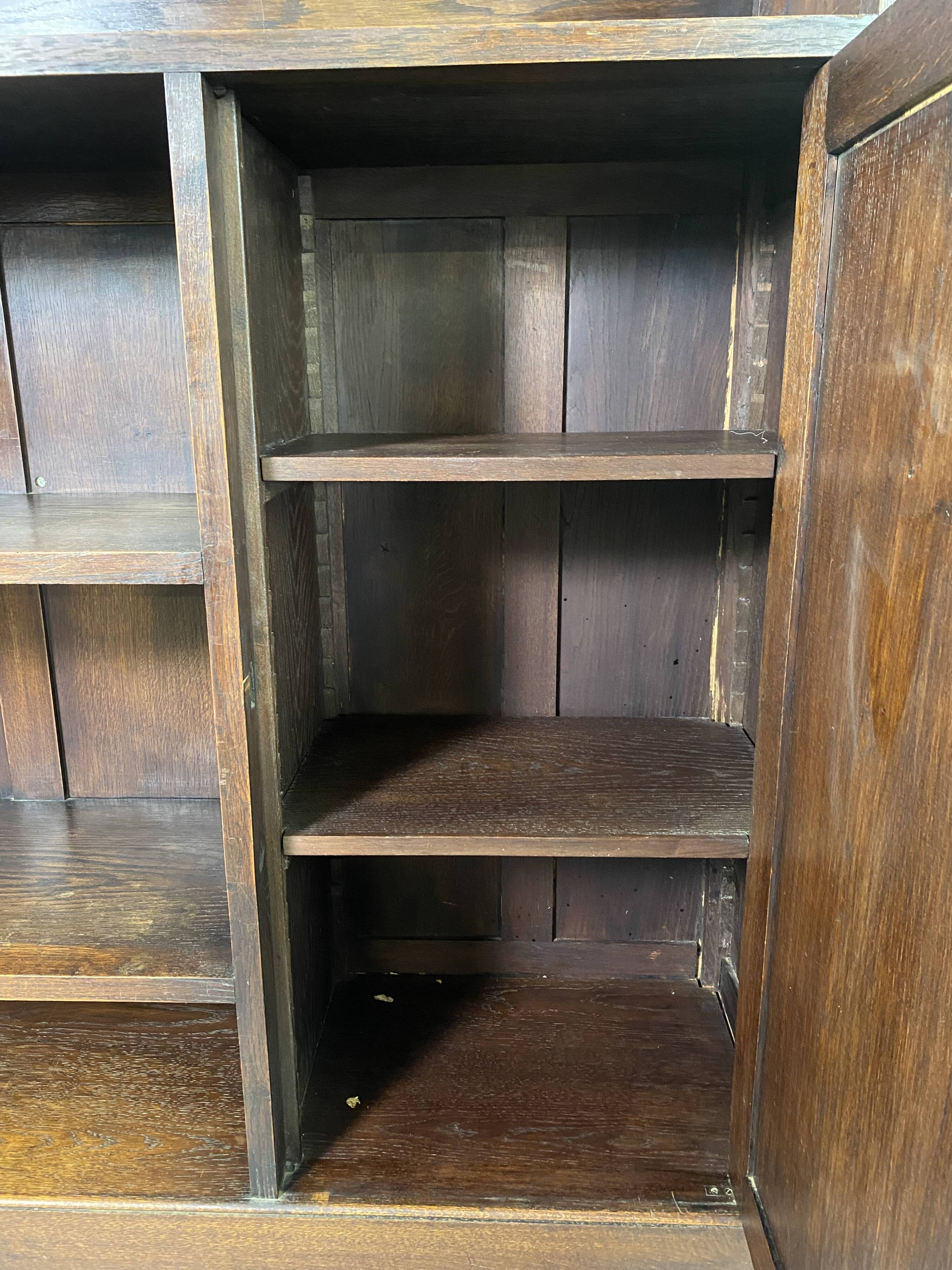 Large vintage wooden bookcase