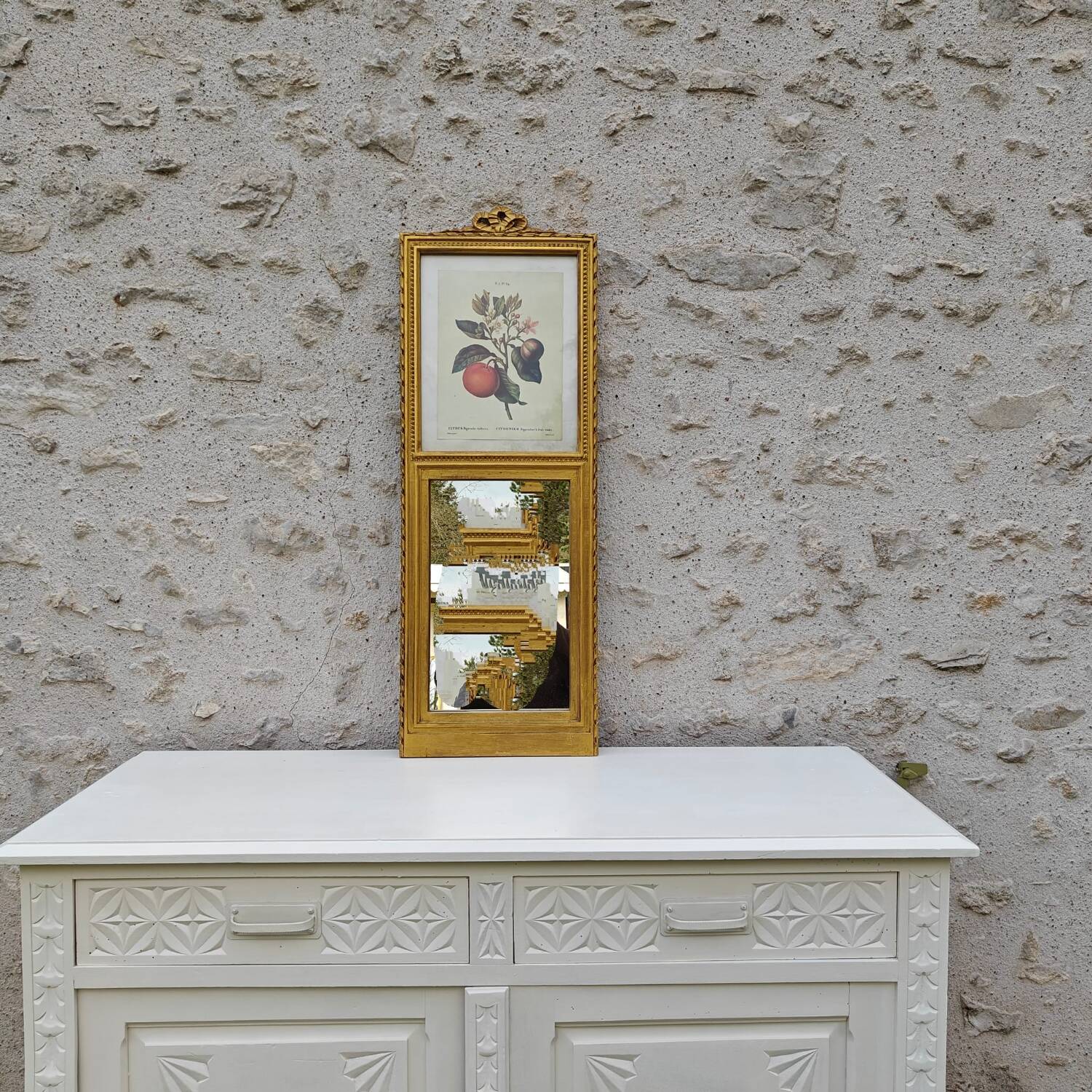 Small antique Trumeau mirror