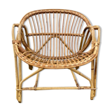 Rattan basket armchair