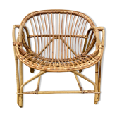 Rattan basket armchair