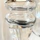 Duo of xl tealight holders in vintage crystal
