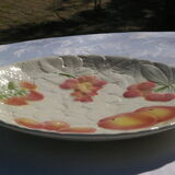 Vintage dish in Salins Slurry decorated with fruit