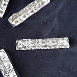 8 Knife holders Lead crystal Triangular shape