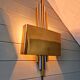 Large brass wall sconce, Hollywood Regency style, 1970s