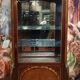 Louis XV style display cabinet in noble wood marquetry