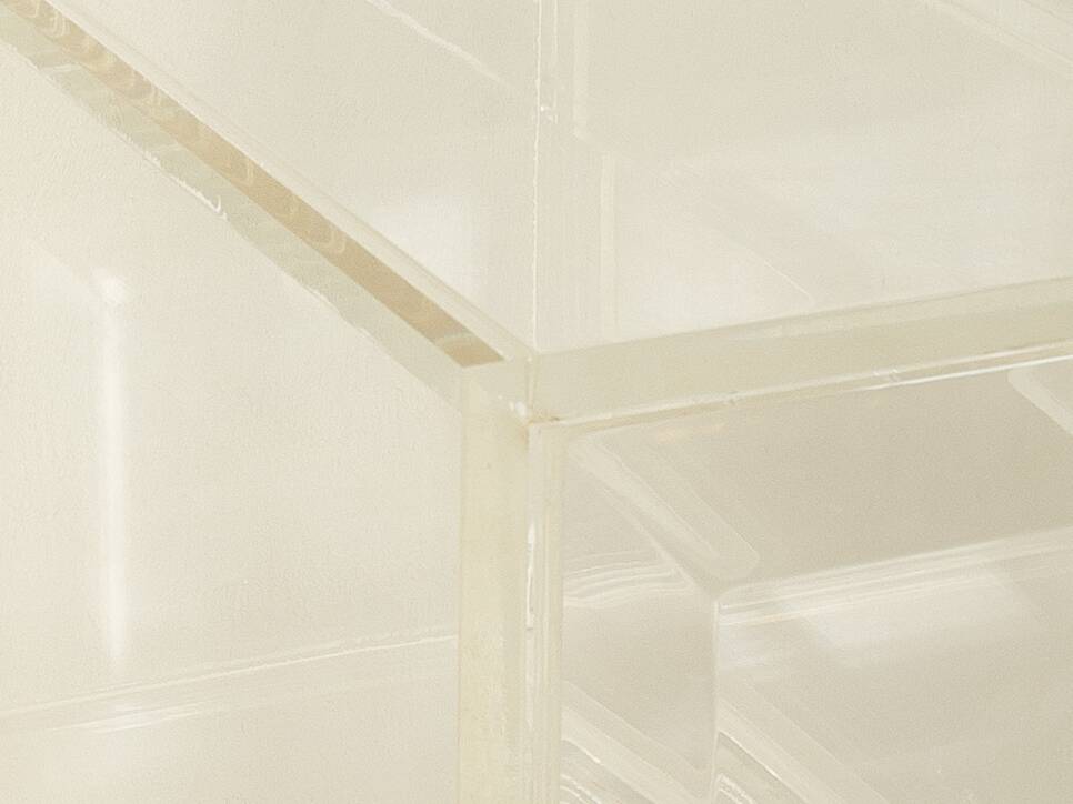 Acrylic chest of drawers, unique piece, 1980s