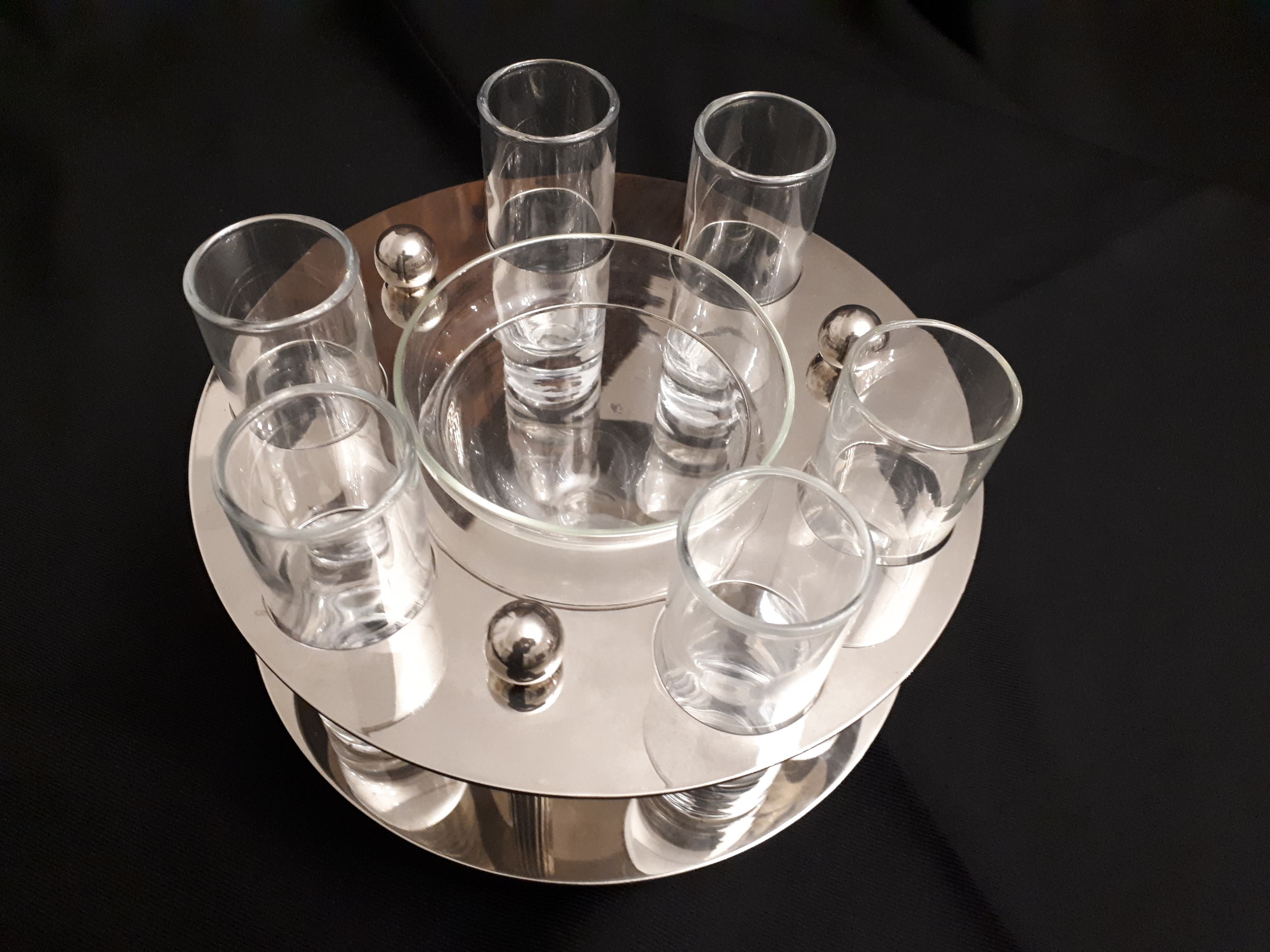 Caviar and vodka service