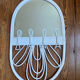 Miroir en rotin blanc